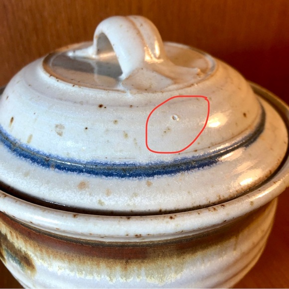 Vintage Studio Pottery Dish w/Lid ✨ Stoneware Handcrafted Glazed Ceramic Signed - Picture 3 of 12